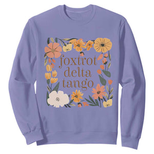 Foxtrots Deltas Tangos Boho Floral Sweatshirt Funny Offensive TS02 Violet Print Your Wear