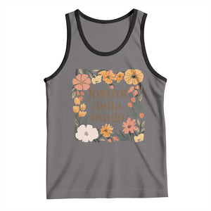 Foxtrots Deltas Tangos Boho Floral Tank Top Funny Offensive TS02 Deep Heather Black Print Your Wear