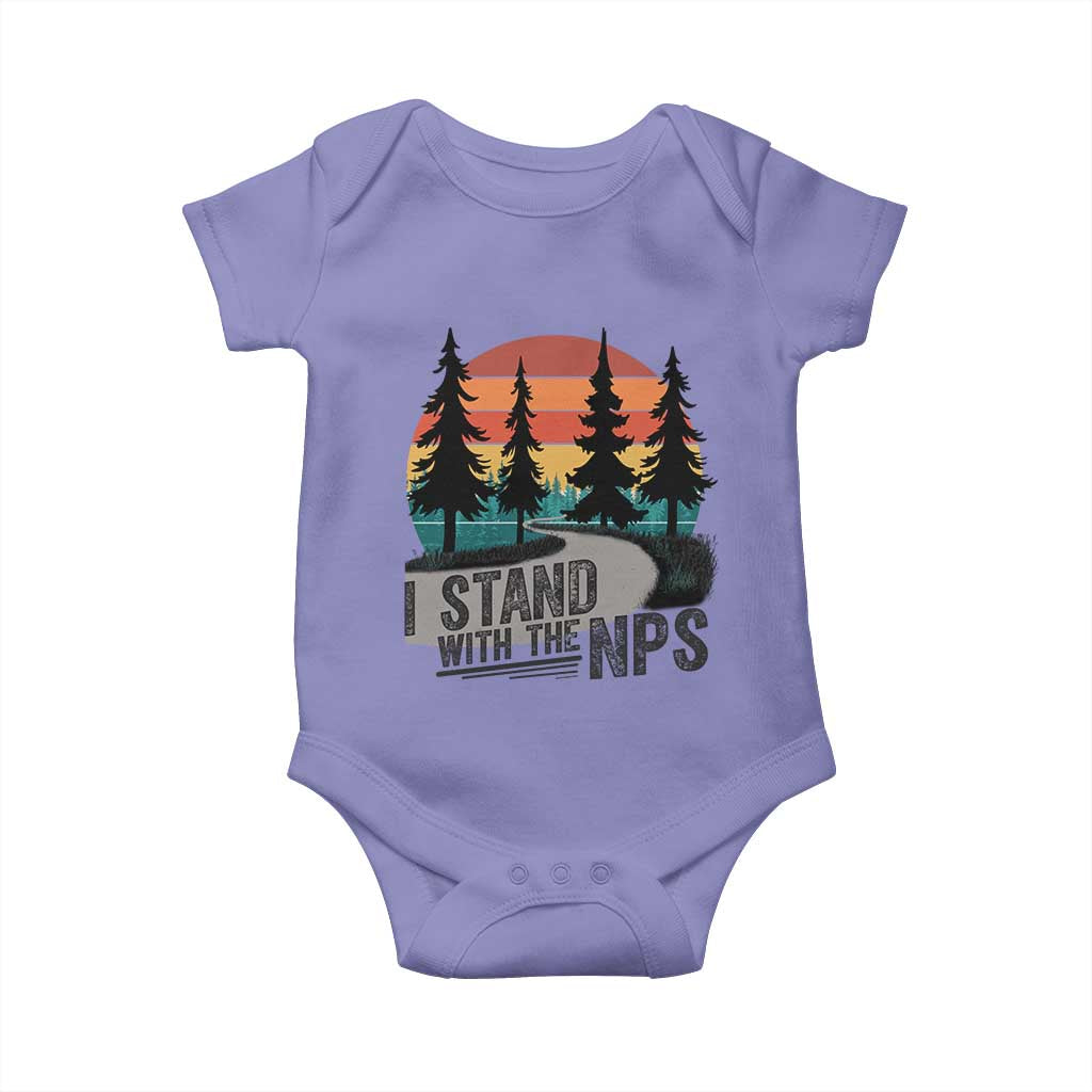 I Stand With The NPS Baby Onesie National Park Support Park Rangers TS02 Violet Print Your Wear