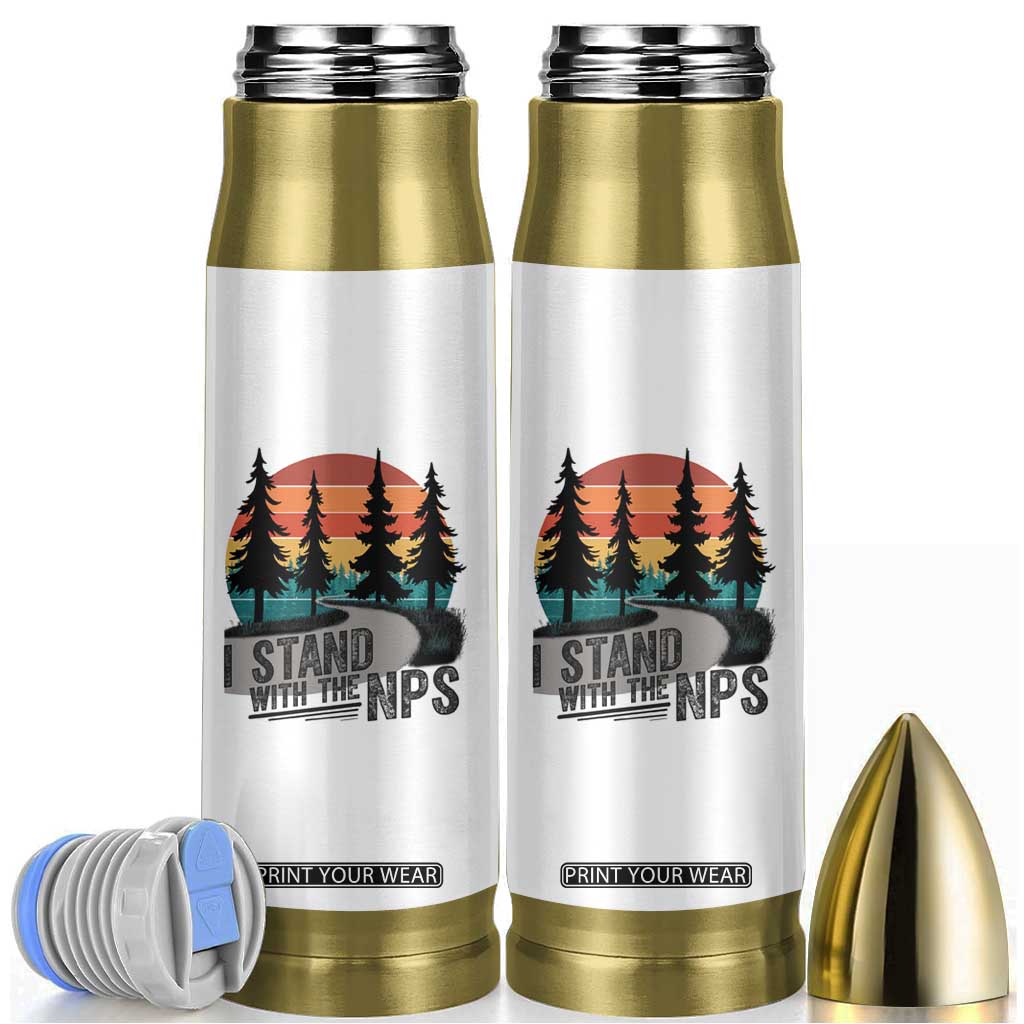 I Stand With The NPS Bullet Tumbler National Park Support Park Rangers TS02 White Print Your Wear