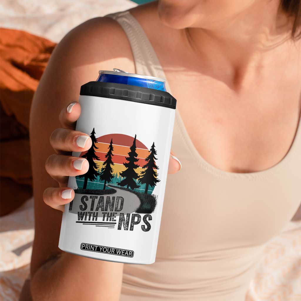 I Stand With The NPS 4 in 1 Can Cooler Tumbler National Park Support Park Rangers TS02 Print Your Wear