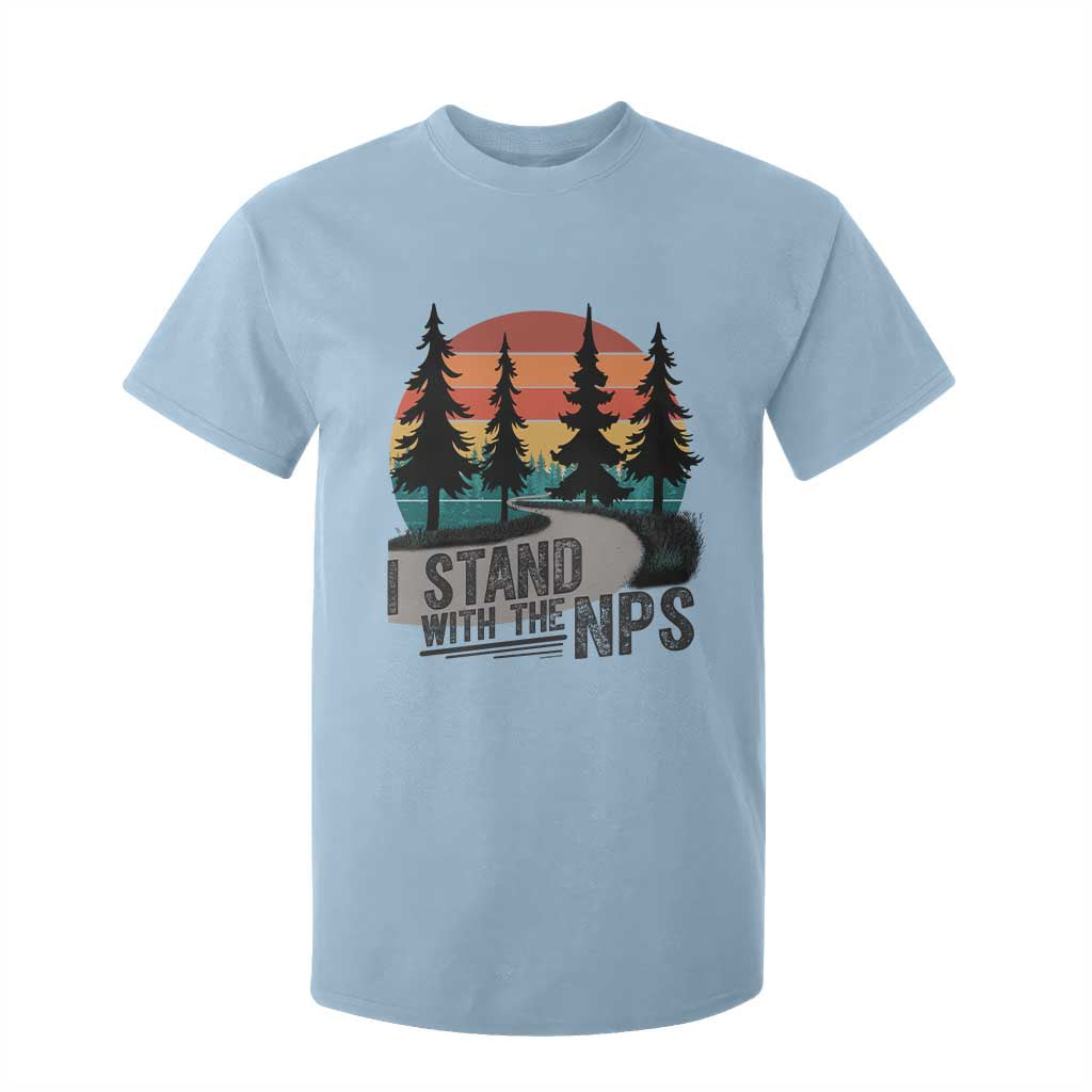 I Stand With The NPS T Shirt For Kid National Park Support Park Rangers TS02 Light Blue Print Your Wear