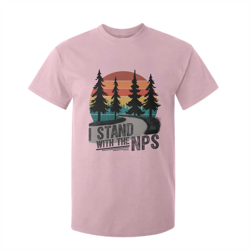 I Stand With The NPS T Shirt For Kid National Park Support Park Rangers TS02 Light Pink Print Your Wear