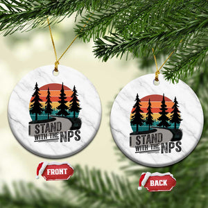I Stand With The NPS Ceramic Ornament National Park Support Park Rangers TS02 1pc White Marble Print Your Wear
