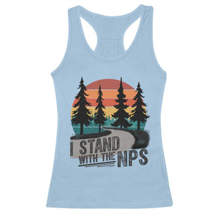 I Stand With The NPS Racerback Tank Top National Park Support Park Rangers TS02 Light Blue Print Your Wear