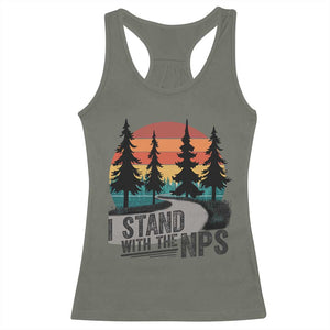 I Stand With The NPS Racerback Tank Top National Park Support Park Rangers TS02 Military Green Print Your Wear