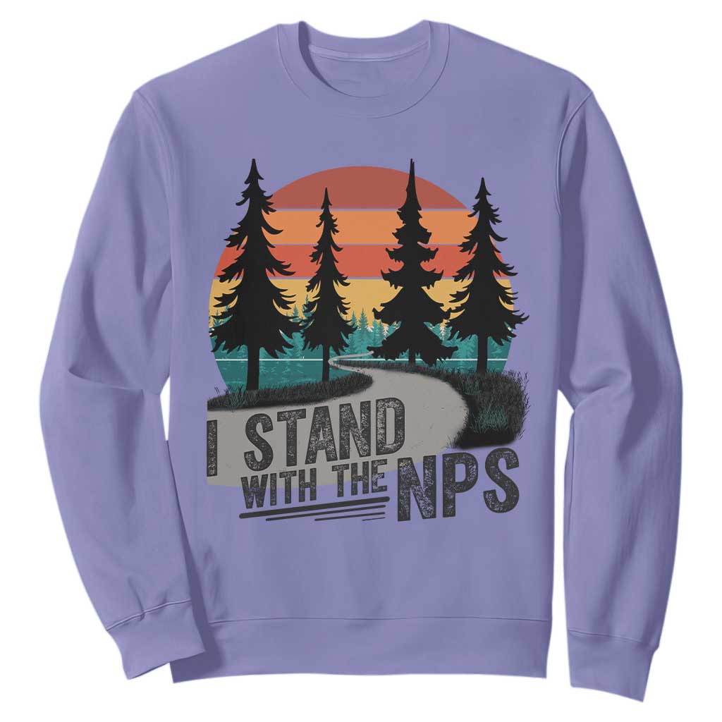 I Stand With The NPS Sweatshirt National Park Support Park Rangers TS02 Violet Print Your Wear