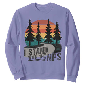I Stand With The NPS Sweatshirt National Park Support Park Rangers TS02 Violet Print Your Wear