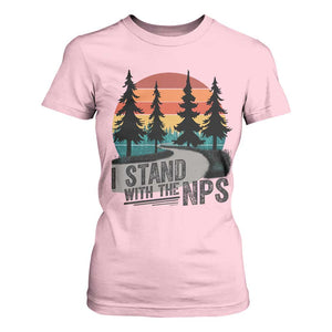 I Stand With The NPS T Shirt For Women National Park Support Park Rangers TS02 Light Pink Print Your Wear