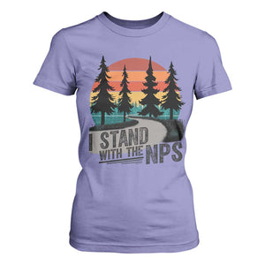 I Stand With The NPS T Shirt For Women National Park Support Park Rangers TS02 Violet Print Your Wear