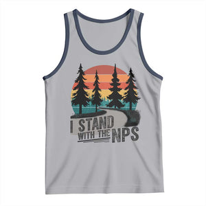 I Stand With The NPS Tank Top National Park Support Park Rangers TS02 Athletic Heather Navy Print Your Wear