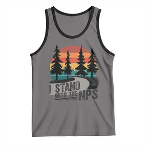 I Stand With The NPS Tank Top National Park Support Park Rangers TS02 Deep Heather Black Print Your Wear
