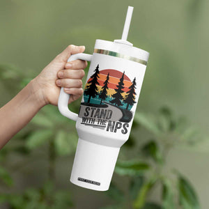 I Stand With The NPS Tumbler With Handle National Park Support Park Rangers TS02 Print Your Wear