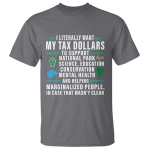I Literally Want My Tax Dollars To Support National Parks T Shirt In Case That Wasn't Clear TS02 Charcoal Print Your Wear