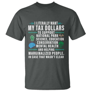 I Literally Want My Tax Dollars To Support National Parks T Shirt In Case That Wasn't Clear TS02 Dark Heather Print Your Wear