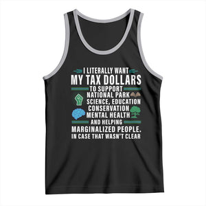 I Literally Want My Tax Dollars To Support National Parks Tank Top In Case That Wasn't Clear TS02 Black Athletic Heather Print Your Wear