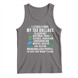 I Literally Want My Tax Dollars To Support National Parks Tank Top In Case That Wasn't Clear TS02 Deep Heather Print Your Wear