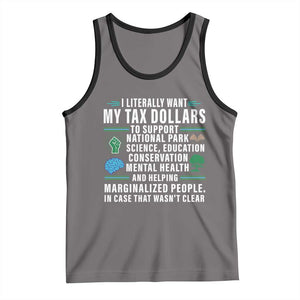 I Literally Want My Tax Dollars To Support National Parks Tank Top In Case That Wasn't Clear TS02 Deep Heather Black Print Your Wear