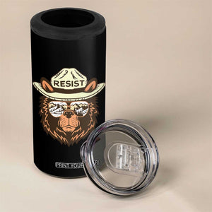 Resist Bear Retro Vintage 4 in 1 Can Cooler Tumbler TS02 Print Your Wear