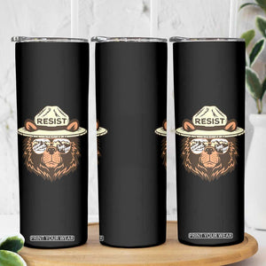 Resist Bear Retro Vintage Skinny Tumbler TS02 Print Your Wear