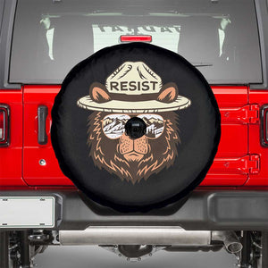 Resist Bear Retro Vintage Spare Tire Cover TS02 Black Print Your Wear