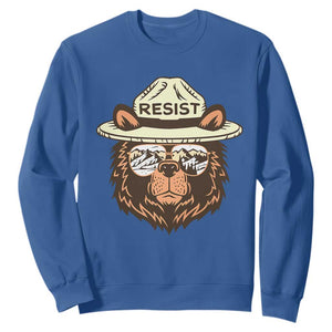 Resist Bear Retro Vintage Sweatshirt TS02 Royal Blue Print Your Wear