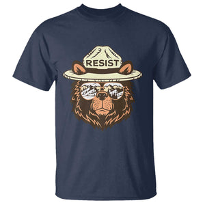 Resist Bear Retro Vintage T Shirt TS02 Navy Print Your Wear