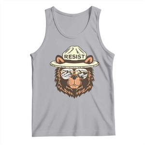 Resist Bear Retro Vintage Tank Top TS02 Athletic Heather Print Your Wear
