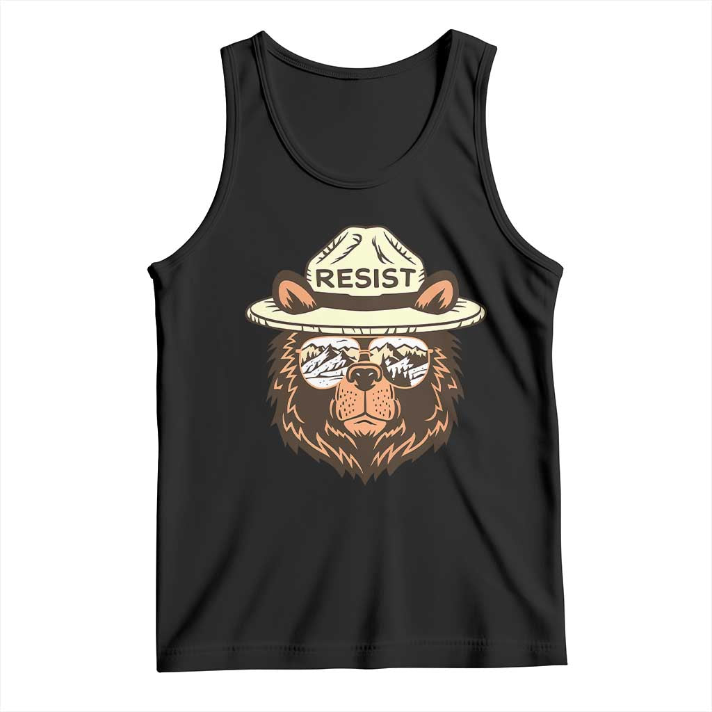 Resist Bear Retro Vintage Tank Top TS02 Black Print Your Wear