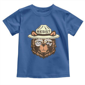 Resist Bear Retro Vintage Toddler T Shirt TS02 Royal Blue Print Your Wear
