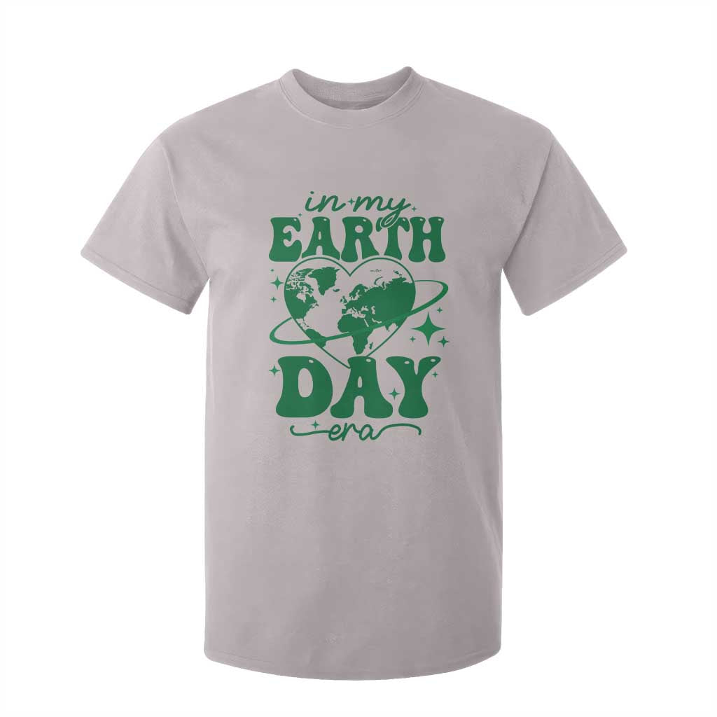 In My Earth Day Era T Shirt For Kid Cute Groovy Planet Heart TS02 Ice Gray Print Your Wear