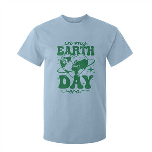 In My Earth Day Era T Shirt For Kid Cute Groovy Planet Heart TS02 Light Blue Print Your Wear