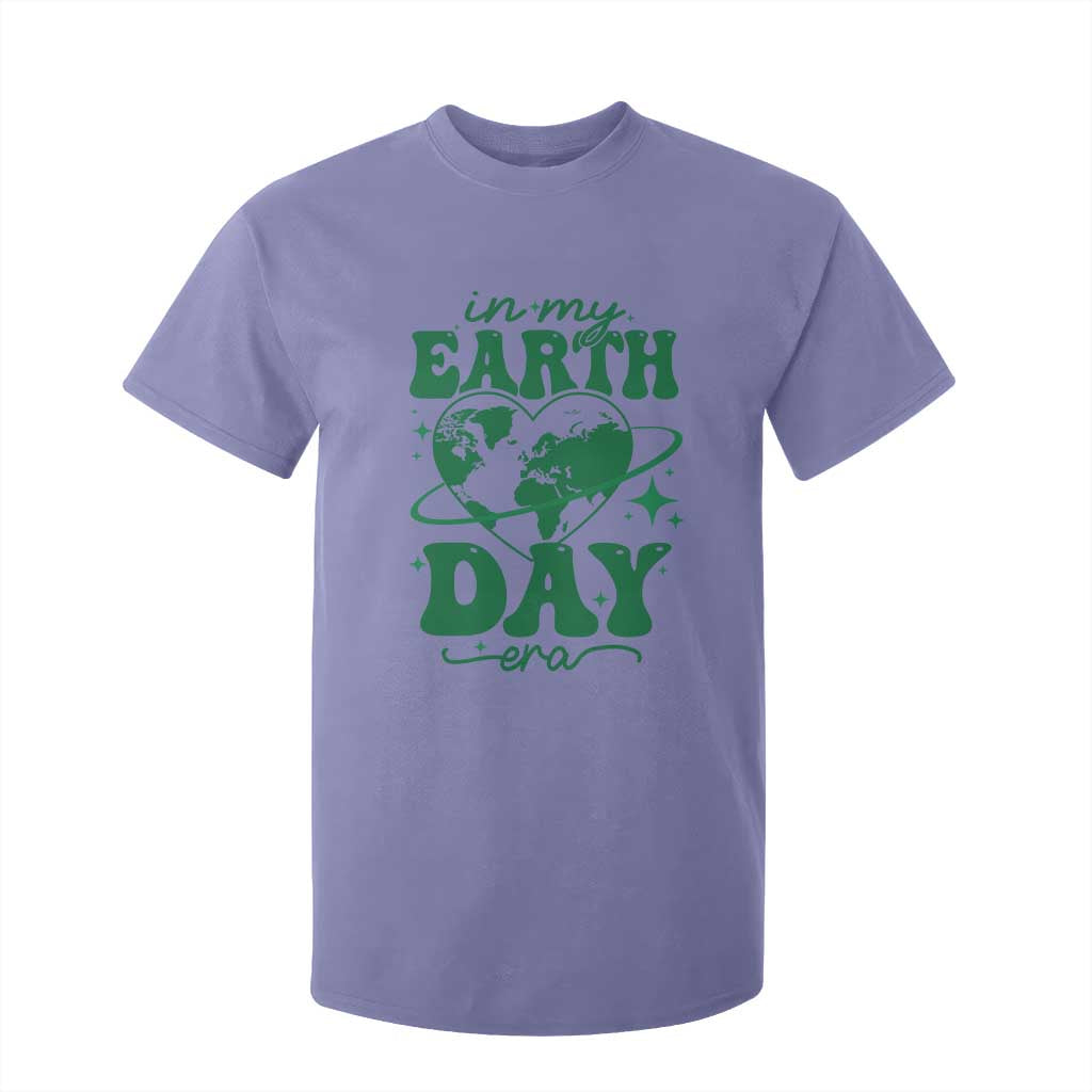In My Earth Day Era T Shirt For Kid Cute Groovy Planet Heart TS02 Violet Print Your Wear