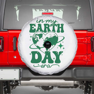 In My Earth Day Era Spare Tire Cover Cute Groovy Planet Heart TS02 White Print Your Wear