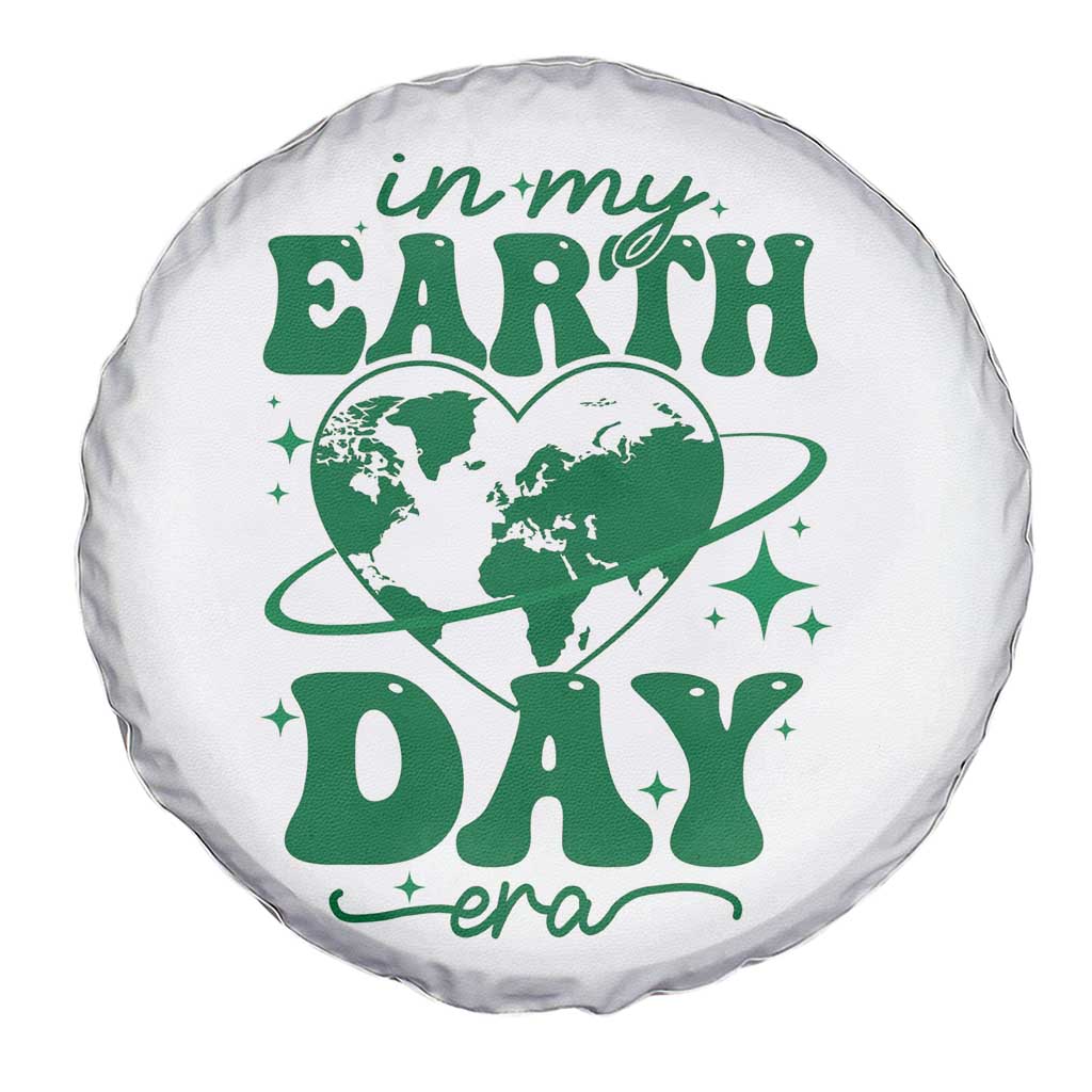 In My Earth Day Era Spare Tire Cover Cute Groovy Planet Heart TS02 Print Your Wear