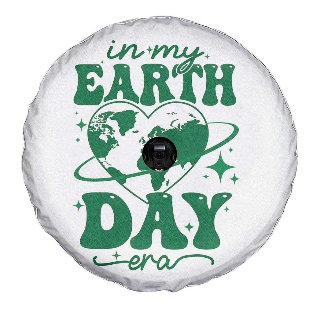 In My Earth Day Era Spare Tire Cover Cute Groovy Planet Heart TS02 Print Your Wear