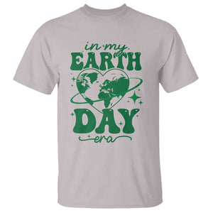 In My Earth Day Era T Shirt Cute Groovy Planet Heart TS02 Ice Gray Print Your Wear