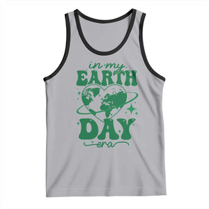 In My Earth Day Era Tank Top Cute Groovy Planet Heart TS02 Athletic Heather Black Print Your Wear