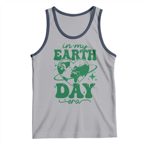 In My Earth Day Era Tank Top Cute Groovy Planet Heart TS02 Athletic Heather Navy Print Your Wear