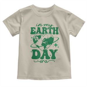 In My Earth Day Era Toddler T Shirt Cute Groovy Planet Heart TS02 Sand Print Your Wear