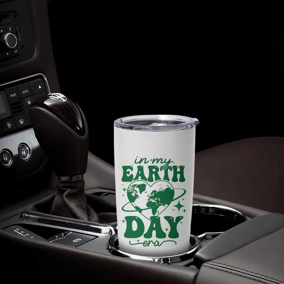 In My Earth Day Era Tumbler Cup Cute Groovy Planet Heart TS02 Print Your Wear