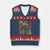 Autism Acceptance V-Neck Knit Sweater Vest I Believe In A Spectrum Of Possibilities Retro Boho TS02 Navy Red Print Your Wear