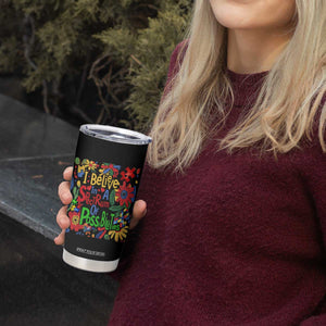 Autism Acceptance Tumbler Cup I Believe In A Spectrum Of Possibilities Retro Boho TS02 Print Your Wear