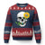 Autism Skull Sunflower Ugly Christmas Sweater Support Autistic Puzzle Pieces Heart TS02 Navy Red Print Your Wear