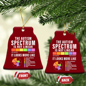 Autism Acceptance Ceramic Ornament The Autism Spectrum Is Not Linear TS02 Print Your Wear