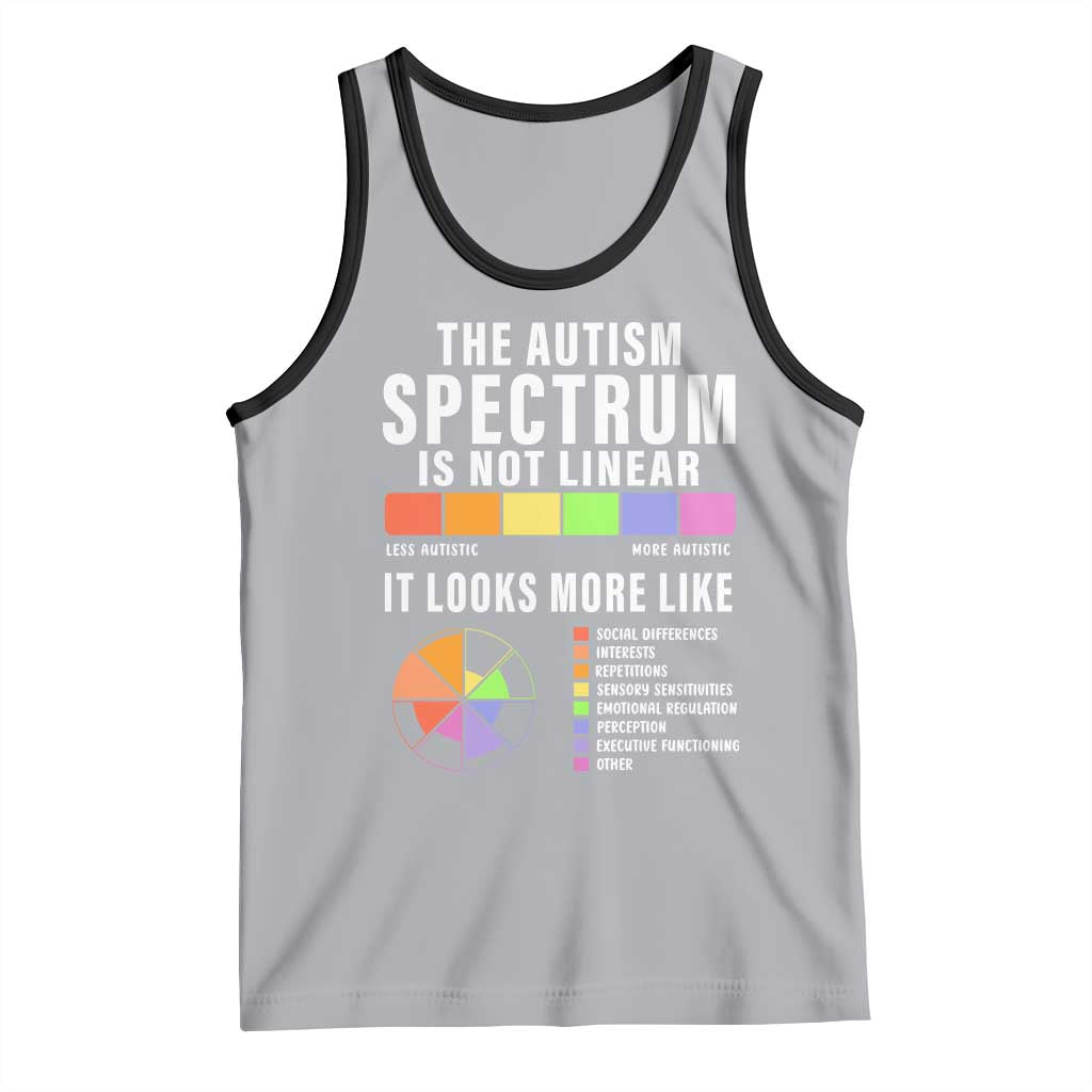 Autism Acceptance Tank Top The Autism Spectrum Is Not Linear TS02 Athletic Heather Black Print Your Wear