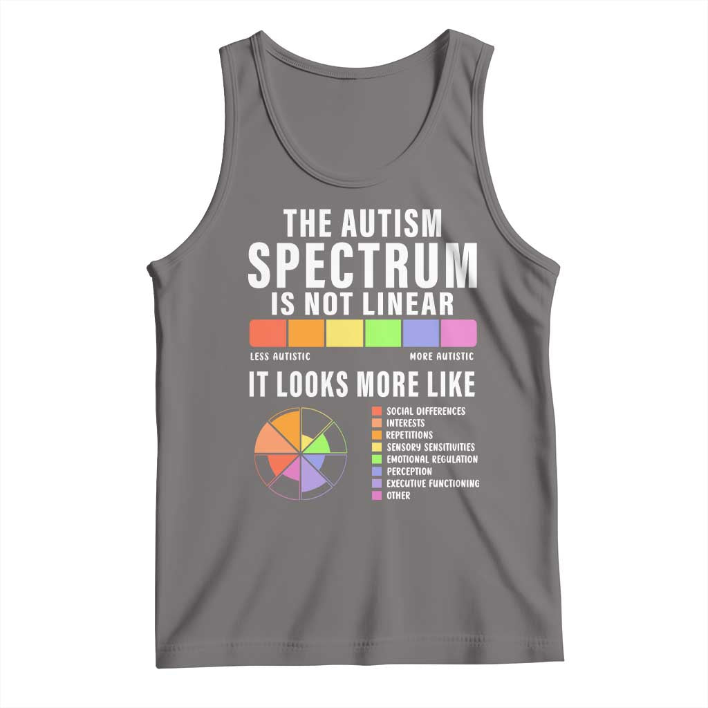 Autism Acceptance Tank Top The Autism Spectrum Is Not Linear TS02 Deep Heather Print Your Wear
