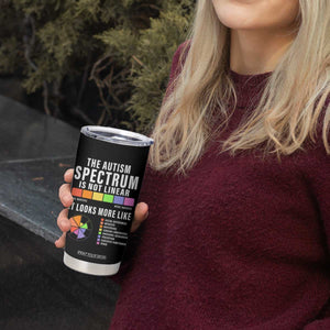 Autism Acceptance Tumbler Cup The Autism Spectrum Is Not Linear TS02 Print Your Wear