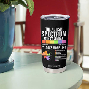 Autism Acceptance Tumbler Cup The Autism Spectrum Is Not Linear TS02 Print Your Wear