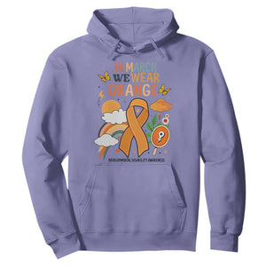 Developmental Disability Awareness Hoodie In March We Wear Orange TS02 Violet Print Your Wear